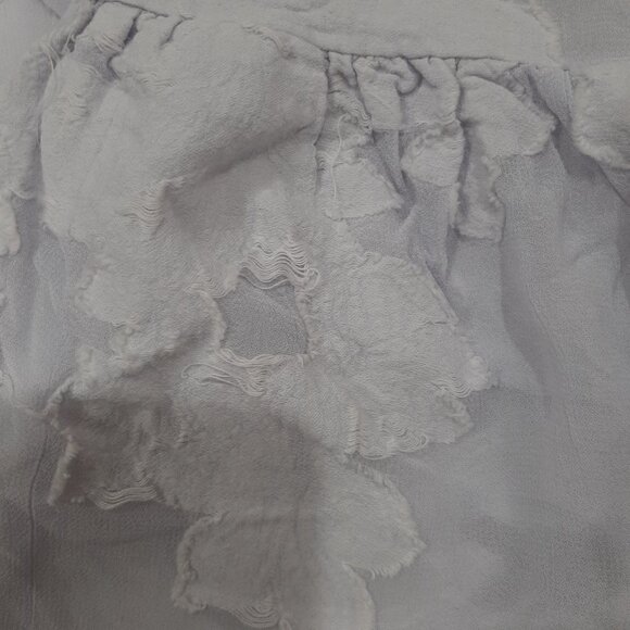 Wilfred romantic boho distressed flowy sheer blouse with appliques - Picture 9 of 15